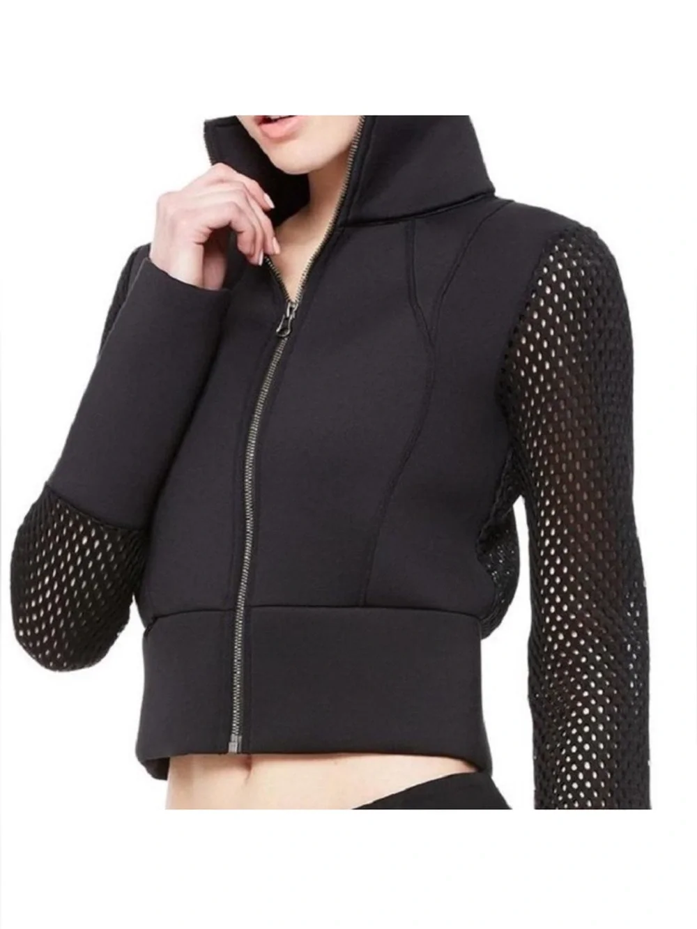 Alo After Yoga Cropped Scuba Mesh Jacket